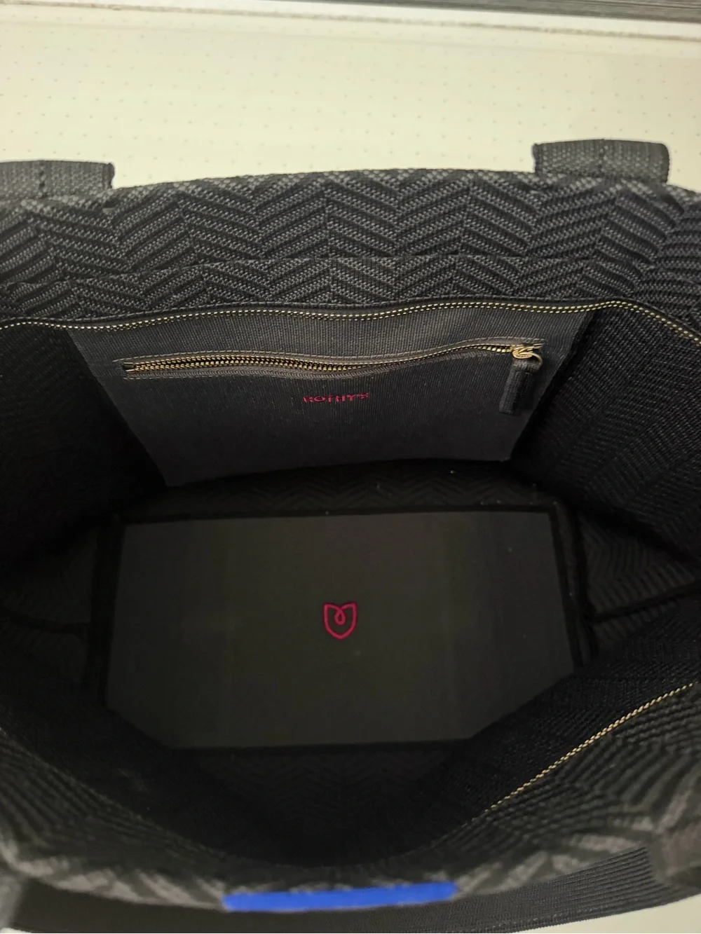 Rothy's Black Chevron Tote